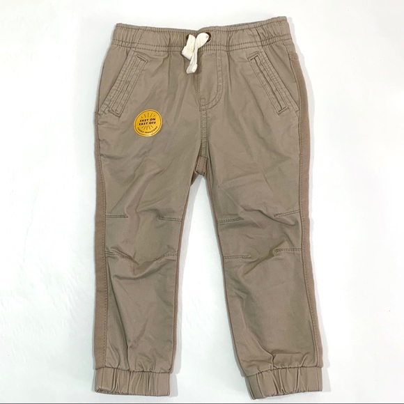 NWOT Cat & Jack Tan Boys' Knit Chino Jogger Pants - Picture 3 of 7
